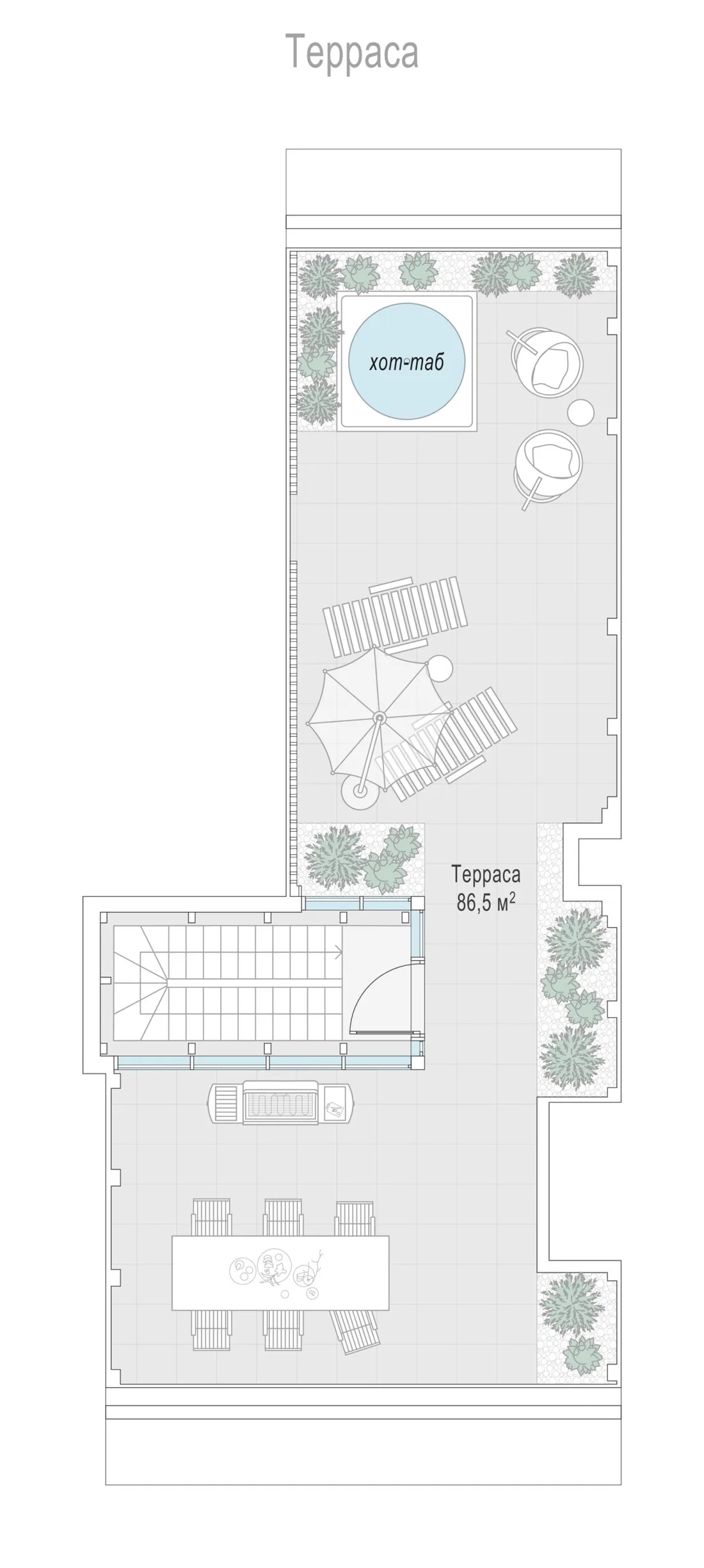 Планировка: Квартира 120 м² в «Тишинский бульвар»