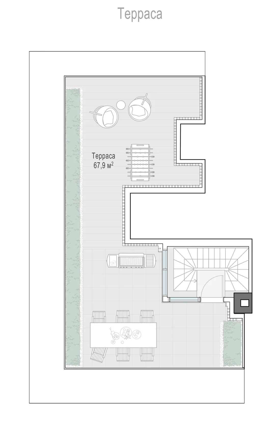 Планировка: Квартира 142 м² в «Тишинский бульвар»
