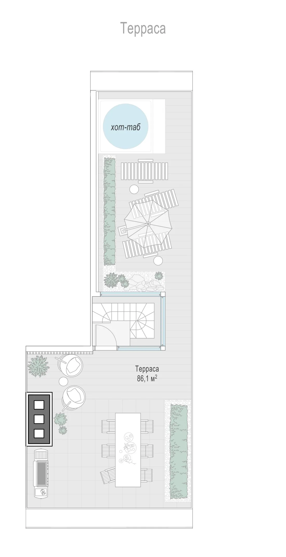 Планировка: Квартира 150 м² в «Тишинский бульвар»