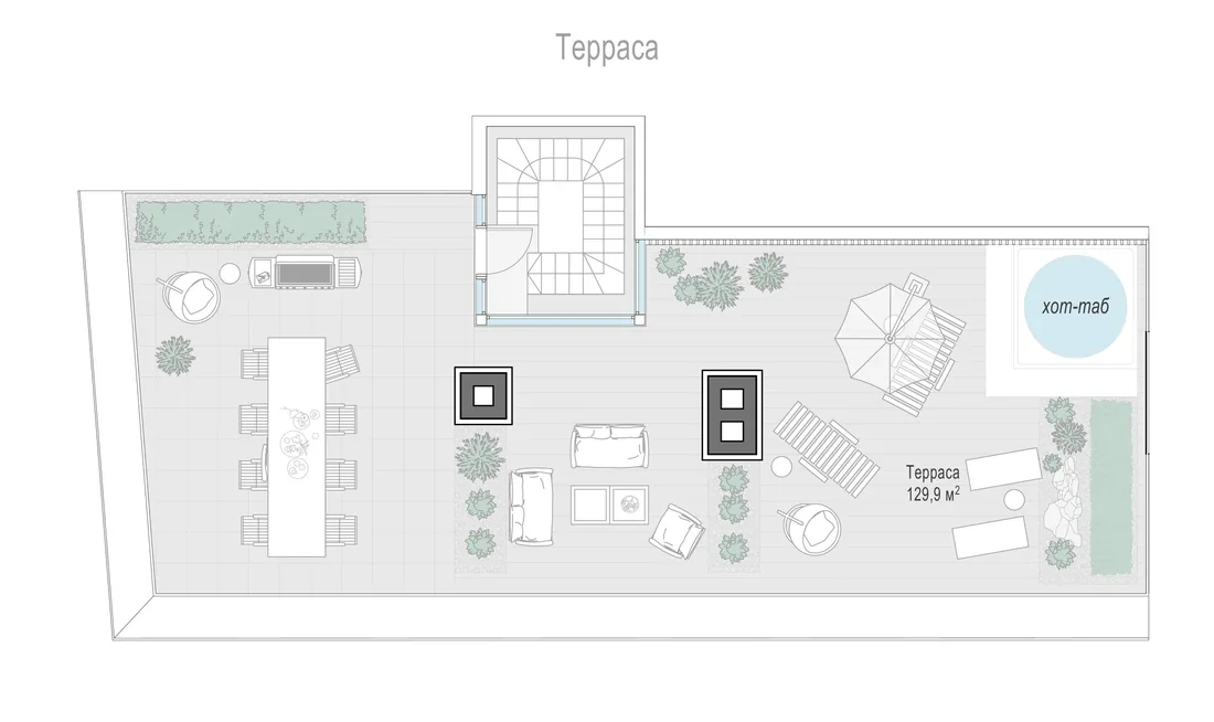 Планировка: Квартира 152 м² в «Тишинский бульвар»