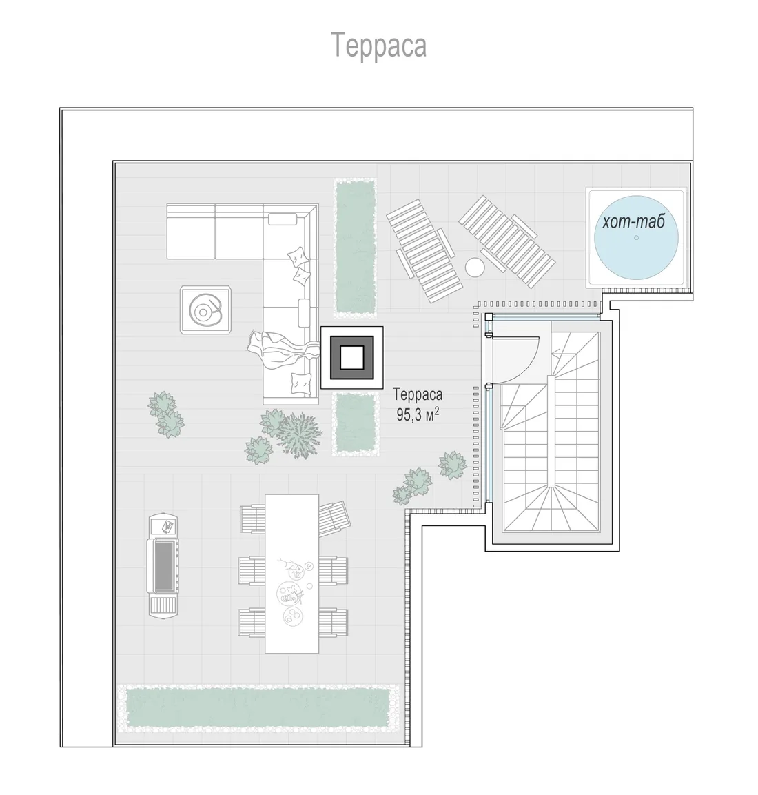 Планировка: Квартира 170 м² в «Тишинский бульвар»