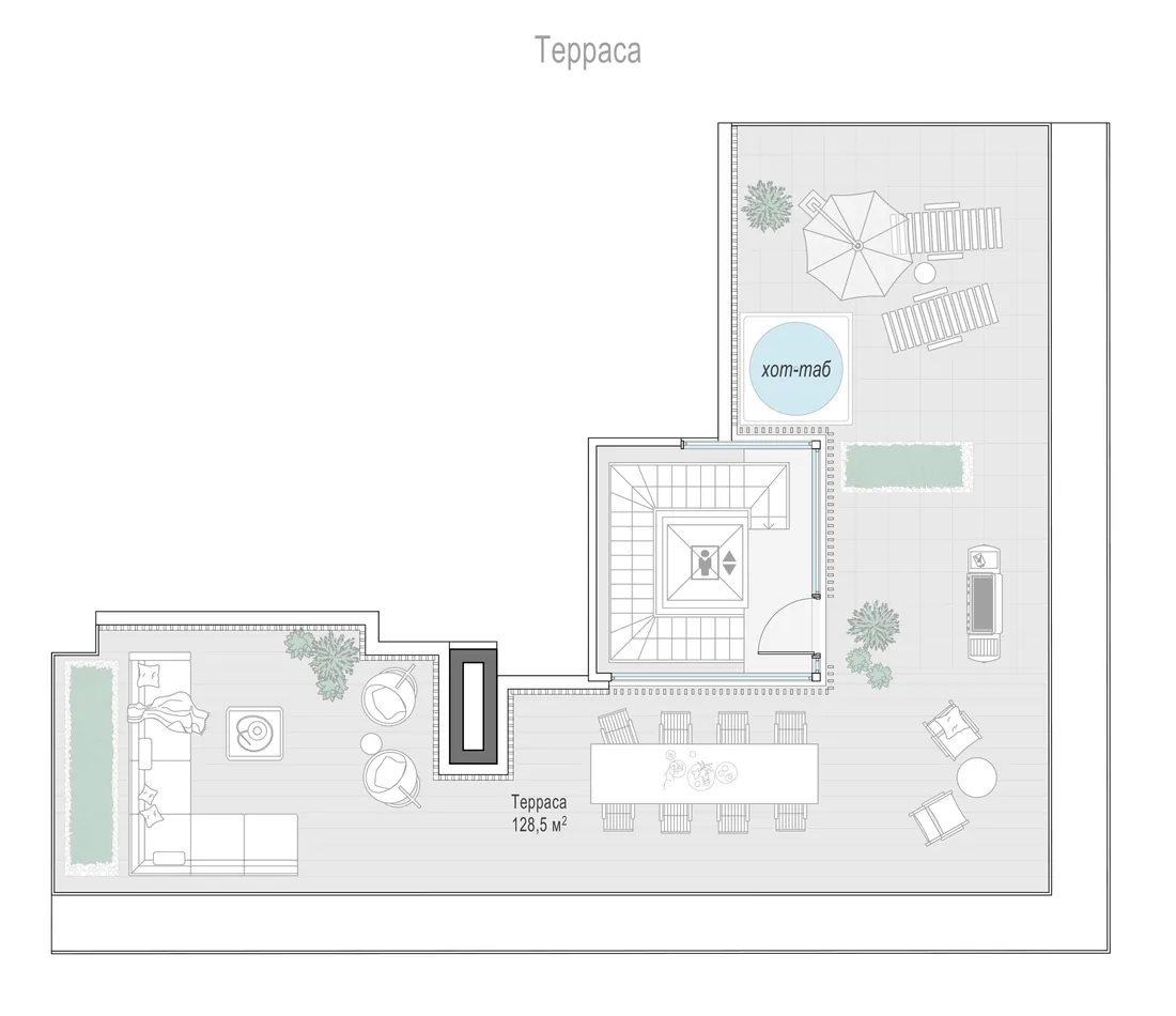 Планировка: Пятикомнатная квартира 246 м² в «Тишинский бульвар»